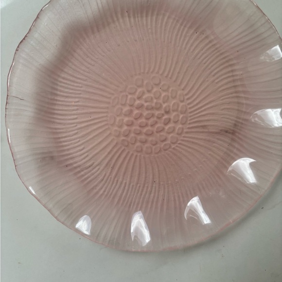 Pink vintage Laslo for Mikasa ruffled edge glass plate - Picture 8 of 8